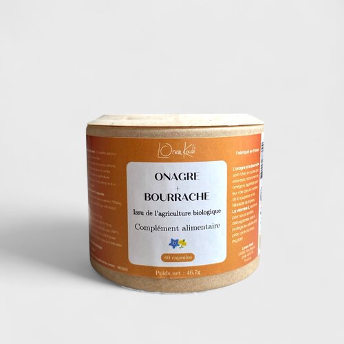 Huile d'Onagre & Bourrache bio - 60 gélules - Pot kraft