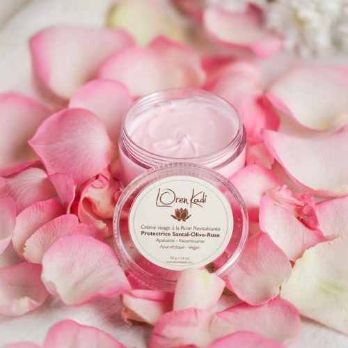 Crème ayurvédique "Santal - Olive - Rose" Protectrice - visage toute peau - 50 g Vegan