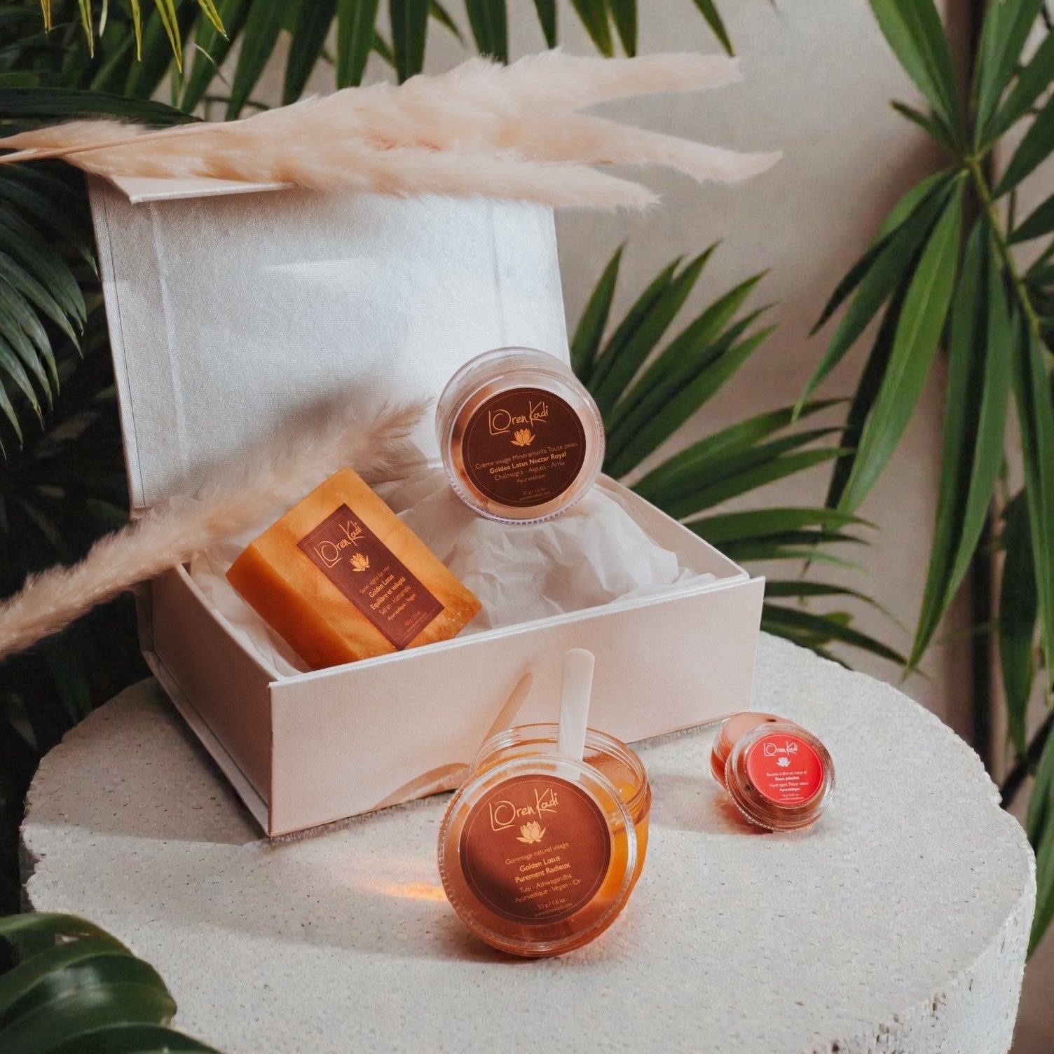 Rituels et coffrets de cosmétiques ayurvédiques