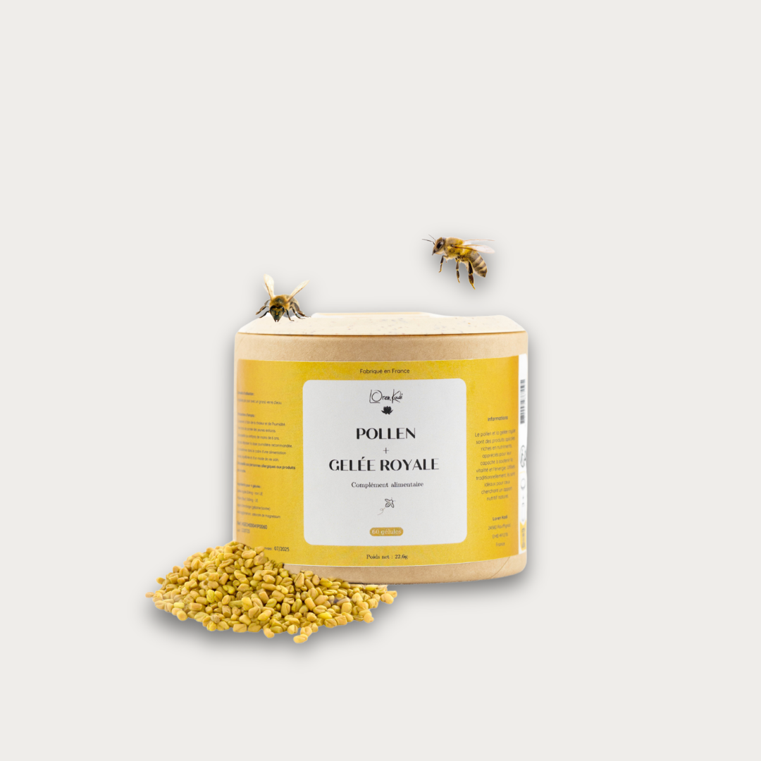 Pollen &amp; Gelée Royale - 60 gélules - Pot kraft