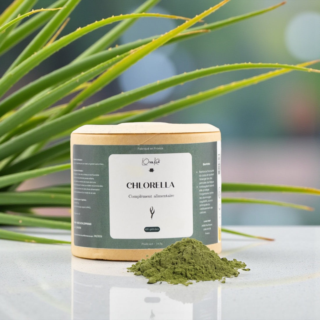 Chlorella Bio - 60 gélules - Pot kraft