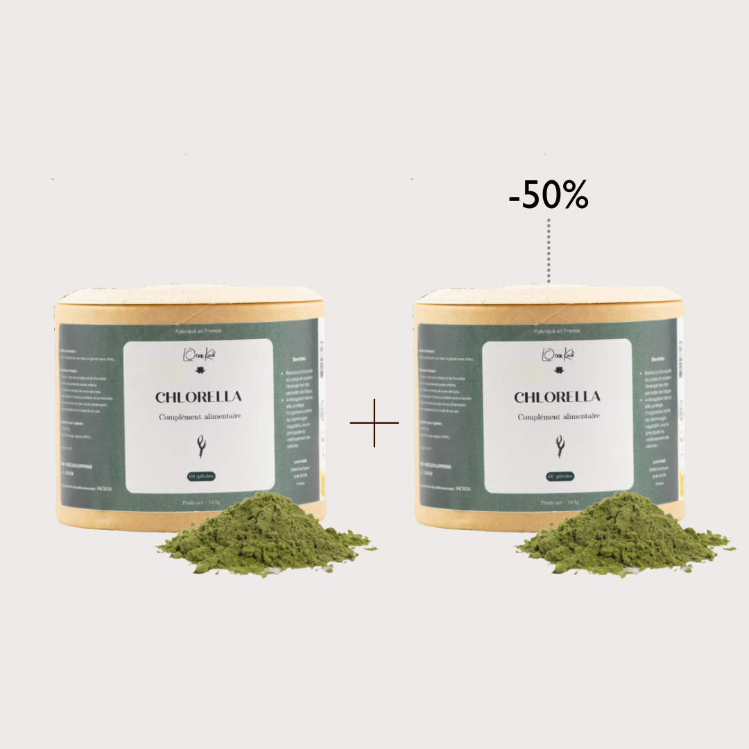 Chlorella Bio - 2 x 60 gélules - Pot kraft