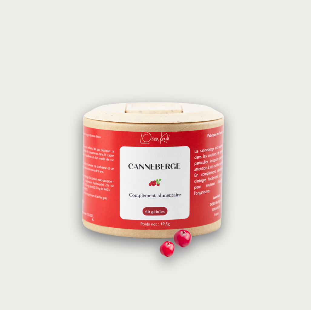 Canneberge (cranberry) - Extrait bio - Confort urinaire - 60 gélules - Pot kraft