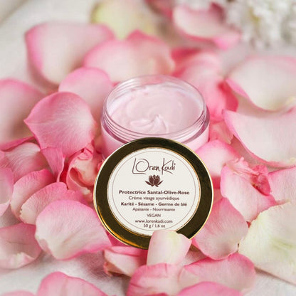 crème protectrice ayurvédique santal-olive-rose