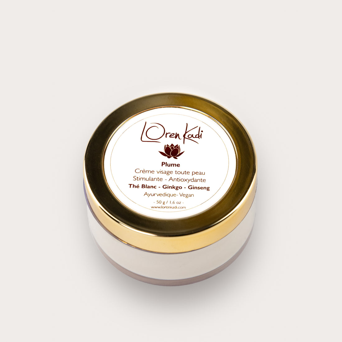 Crème ayurvédique Plume - Thé Blanc - Ginseng