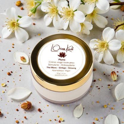 Crème ayurvédique Plume - Thé Blanc - Ginseng