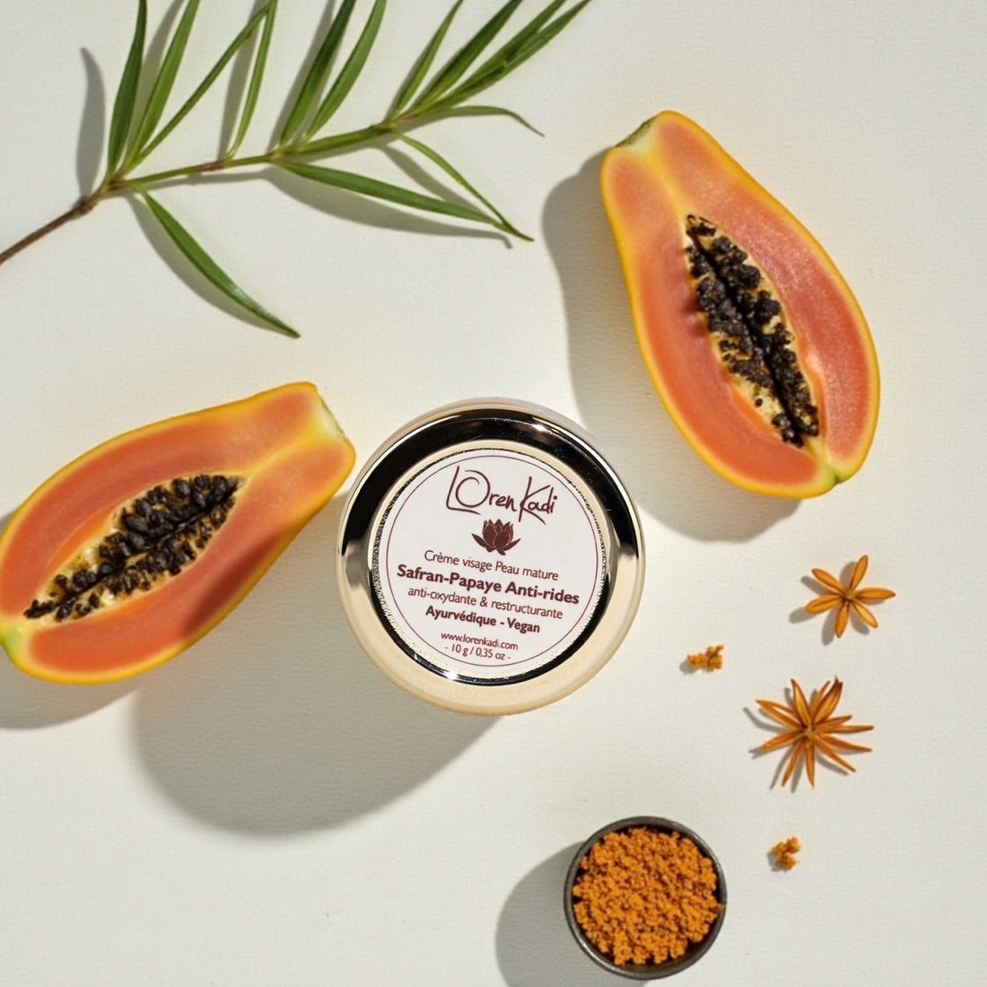 Mini crème ayurvédique - Safran - Papaye