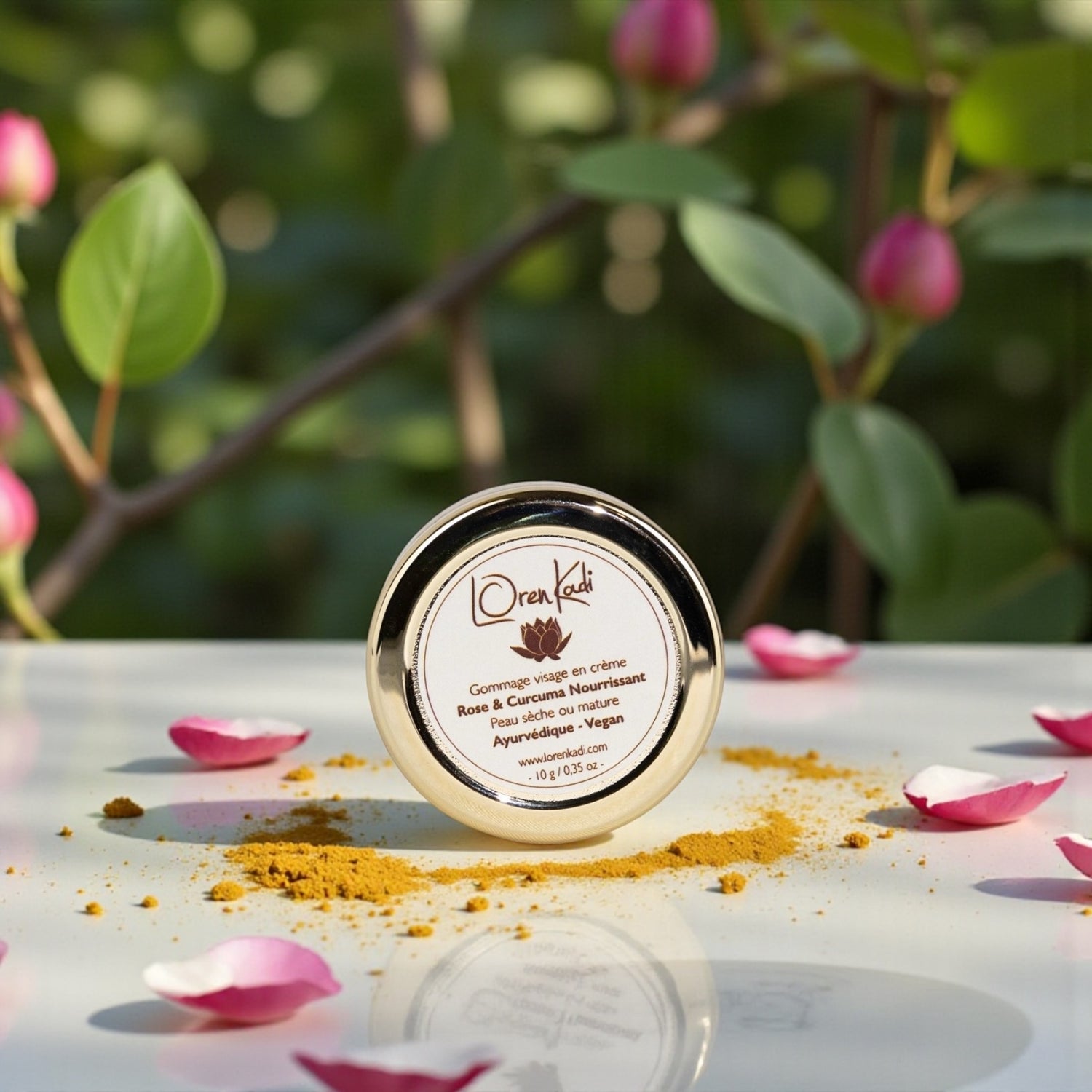 Mini Gommage-Crème visage ayurvédique - Rose - Curcuma