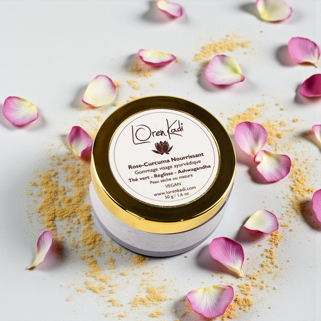 Gommage-Crème ayurvédique visage - Rose - Curcuma Nourissant