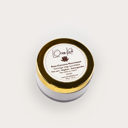 Gommage-Crème ayurvédique visage - Rose - Curcuma Nourissant