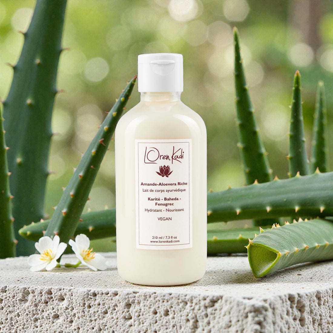 Lait ayurvédique visage &amp; corps - Amande - Aloevera
