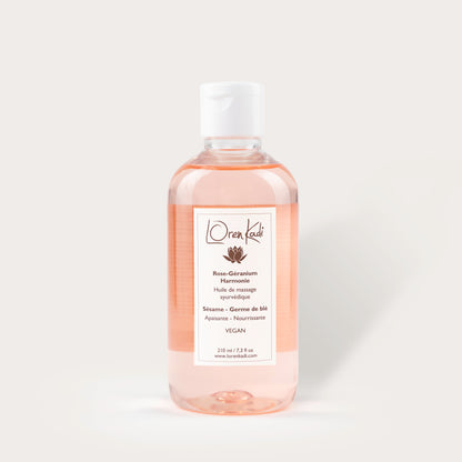 Huile de massage ayurvédique Rose Géranium 210ml