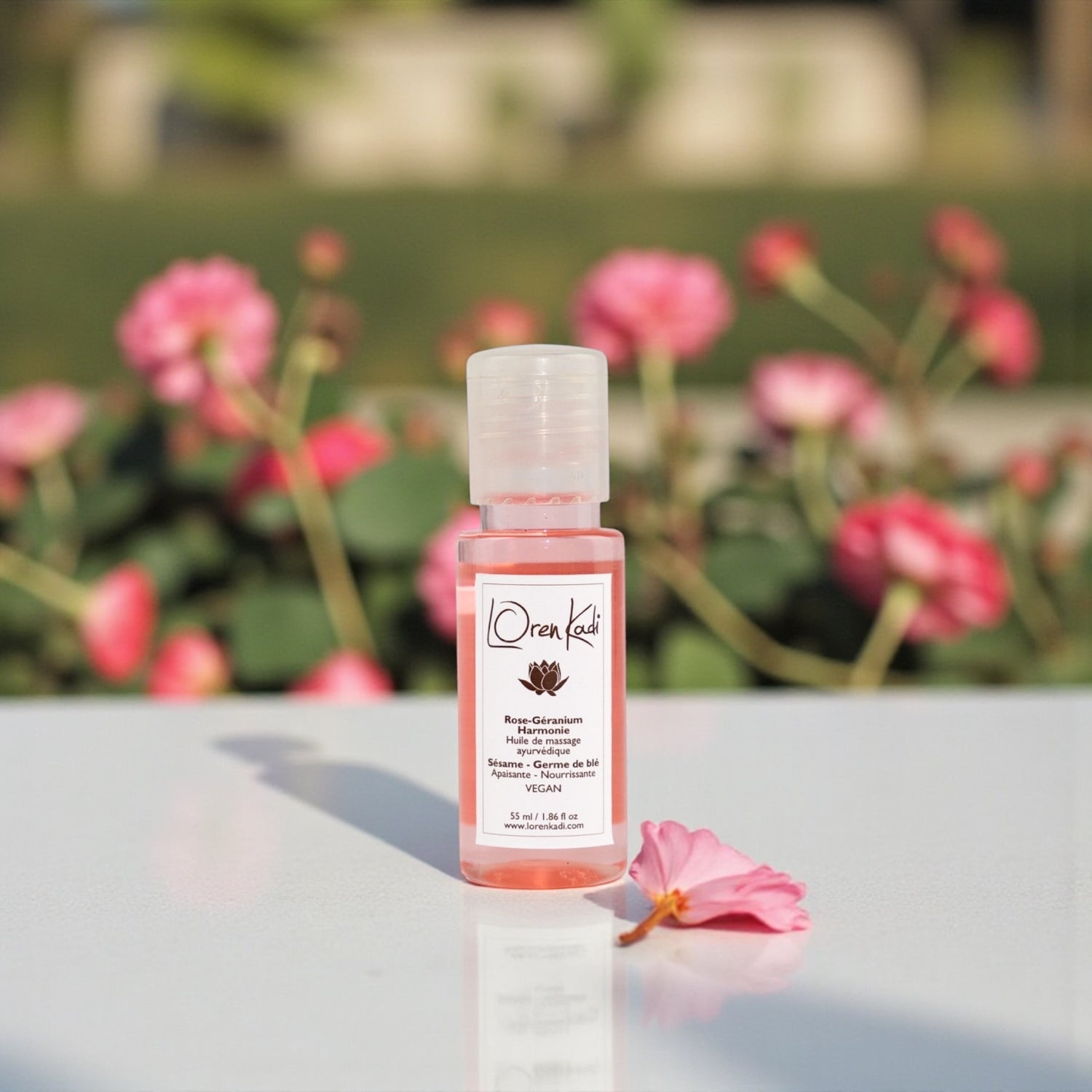 Mini Huile de massage ayurvédique Rose Géranium 55ml