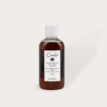 Huile de massage ayurvédique Cannelle Patchouli 210ml