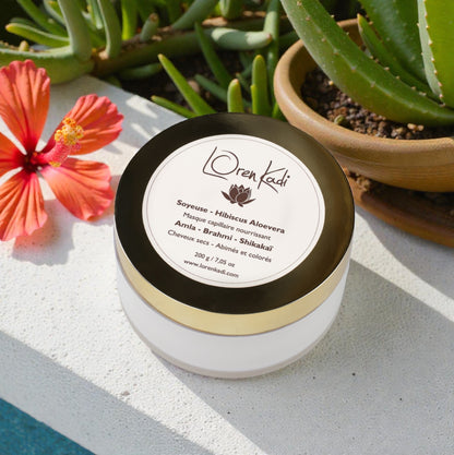 Masque capillaire ayurvédique nourrissant Soyeuse Hibiscus Aloevera
