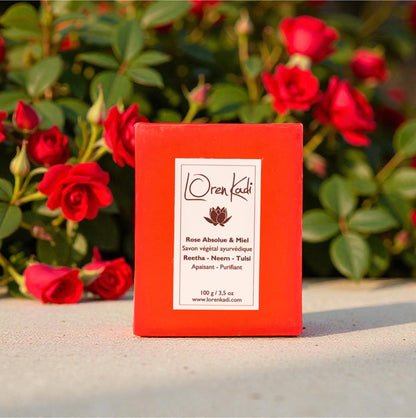 Savon ayurvédique - Rose Absolue &amp; Miel