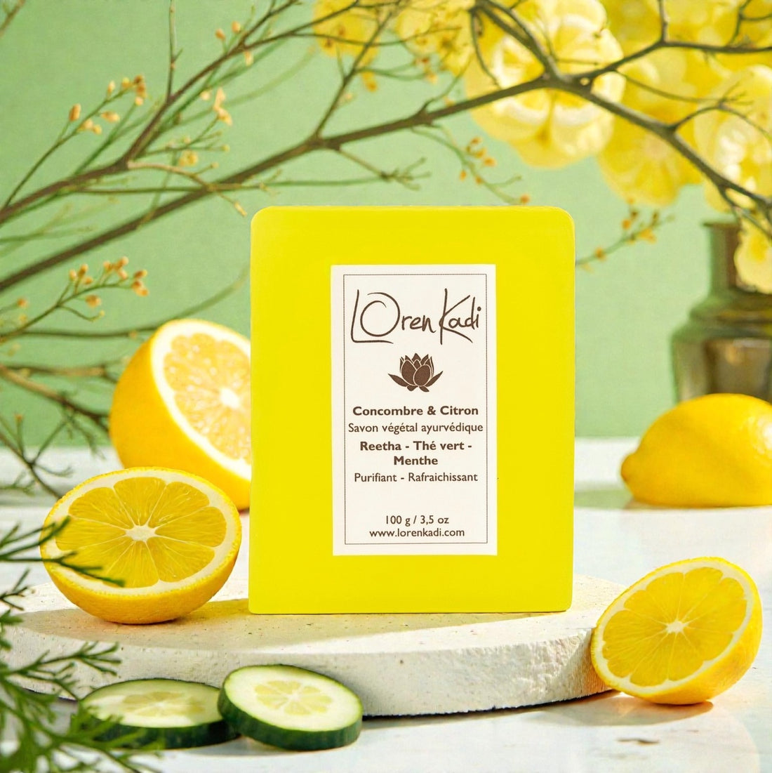 Savon ayurvédique - Concombre &amp; Citron