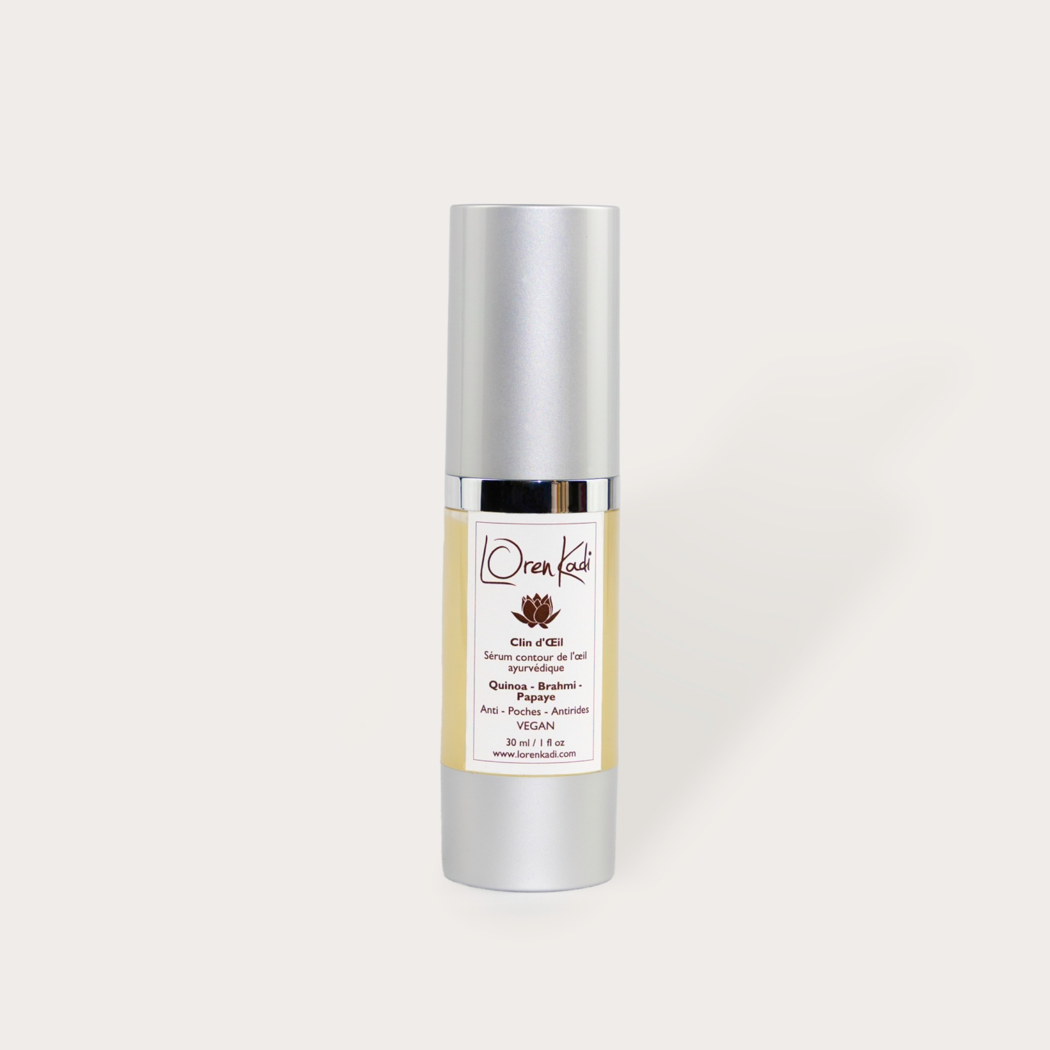 sérum ayurvédique anti-âge pour le contours des yeux, anti-rides et vegan