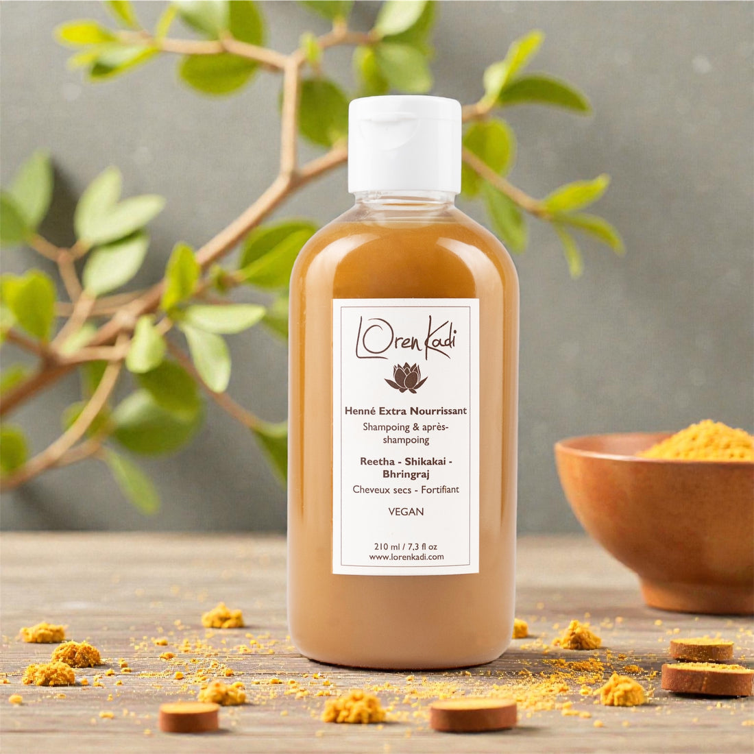shampoing et après shampoing ayurvédique extra nourrissant au henné pour cheveux secs