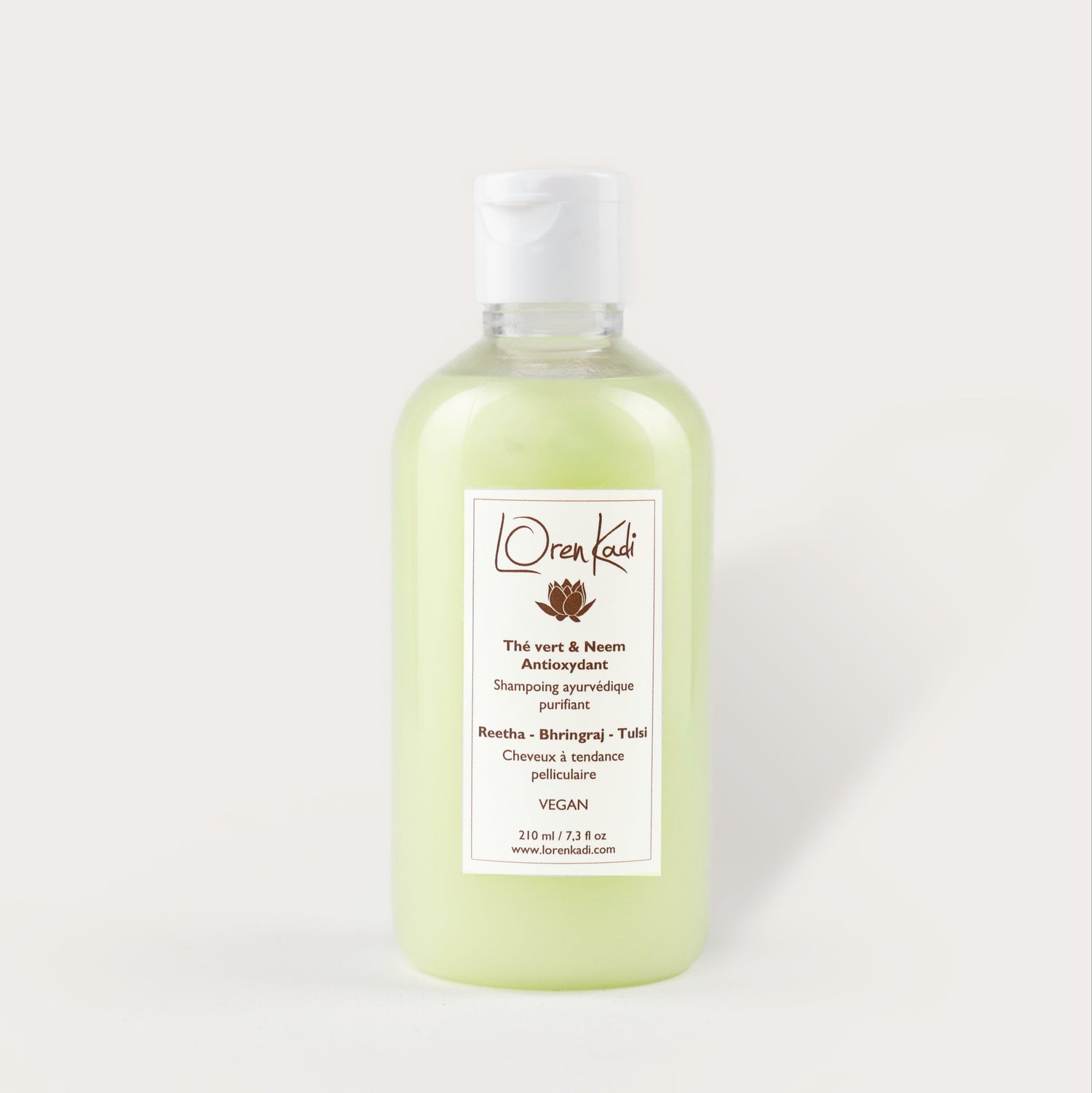 shampoing ayurvédique antipelliculaire purifiant thé vert et neem