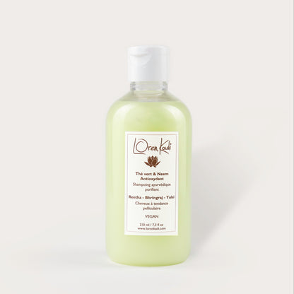 shampoing ayurvédique antipelliculaire purifiant thé vert et neem