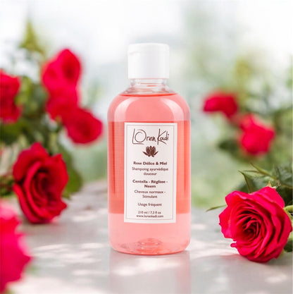 Shampoing ayurvédique cheveux normaux - Rose délice &amp; Miel