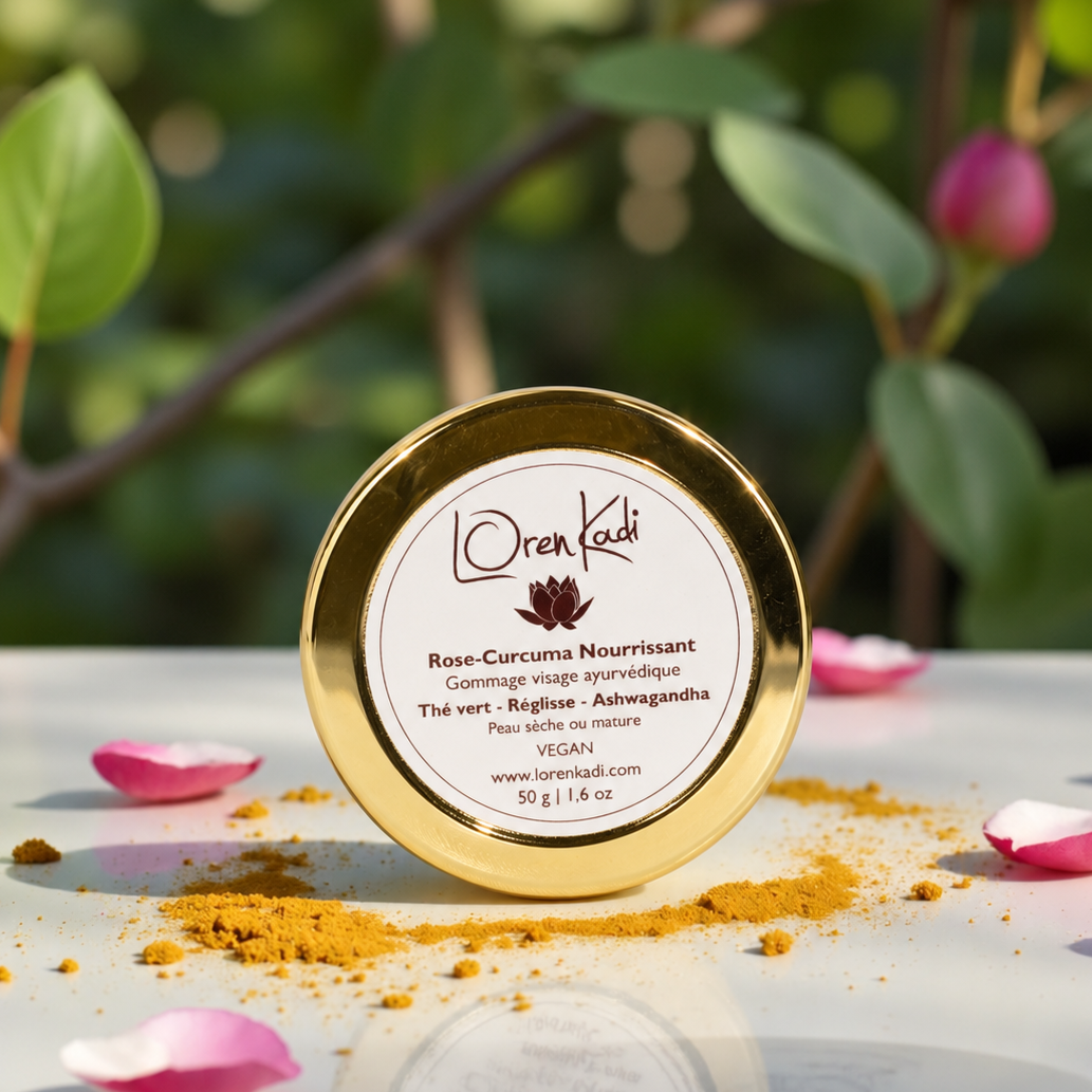 Gommage-Crème ayurvédique visage - Rose - Curcuma Nourissant
