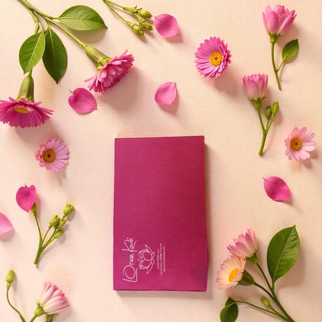 Petite pochette Rose pour 1 savon ou 2 mini produits