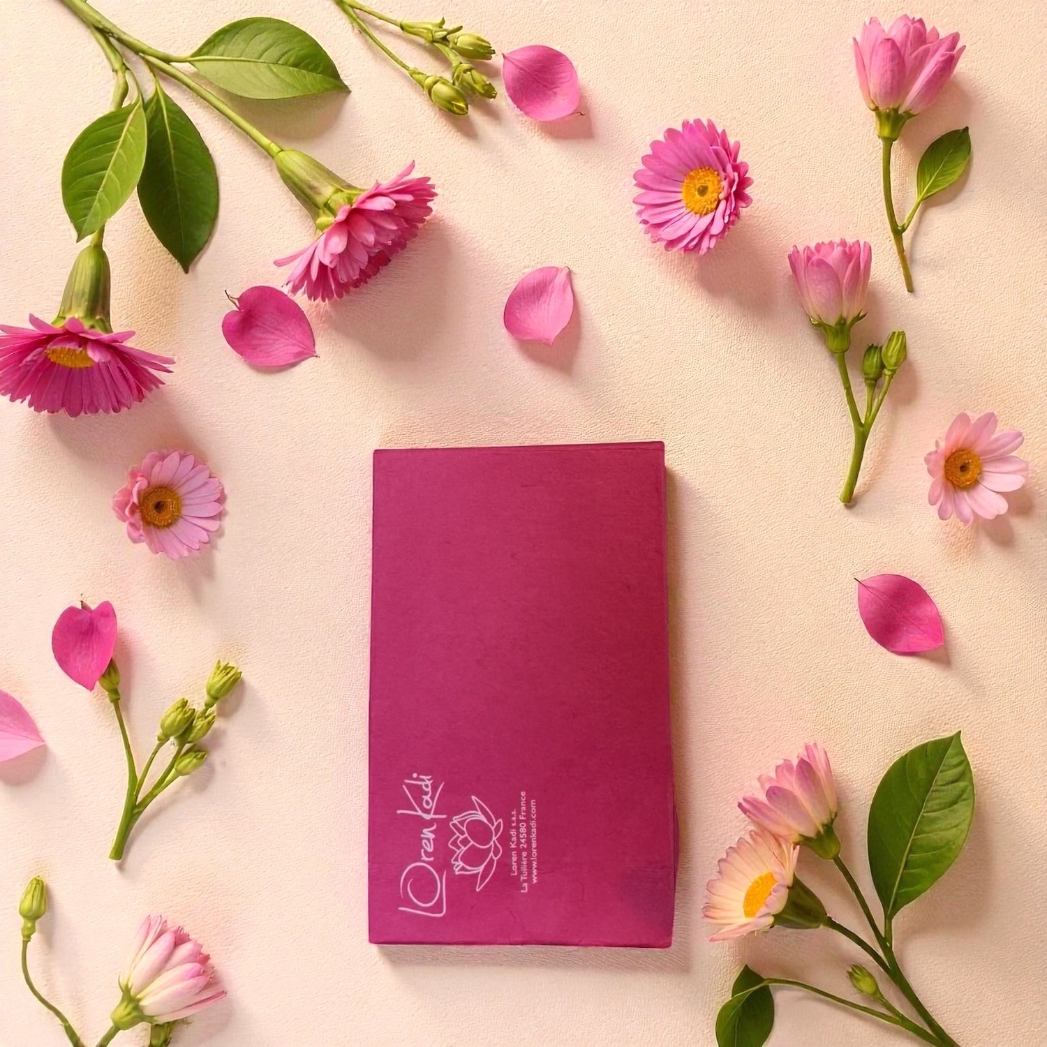 Petite pochette Rose pour 1 savon ou 2 mini produits